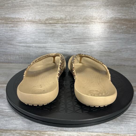 Crocs Women's Kadee Leopard Printed Flip Flop Sandals Size 9 - Picture 5 of 8